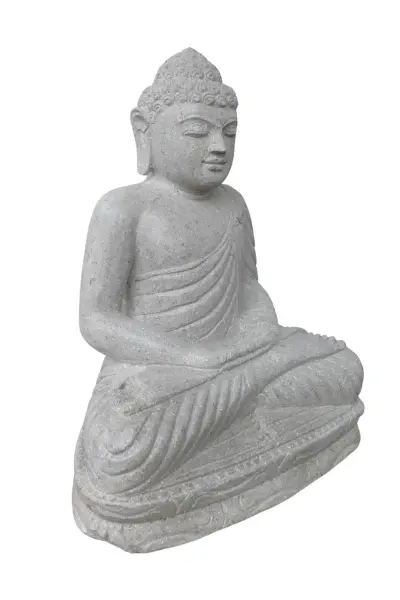 Artikelbild 2 des Artikels “Sitzender Buddha aus Flussstein 50cm Höhe. “